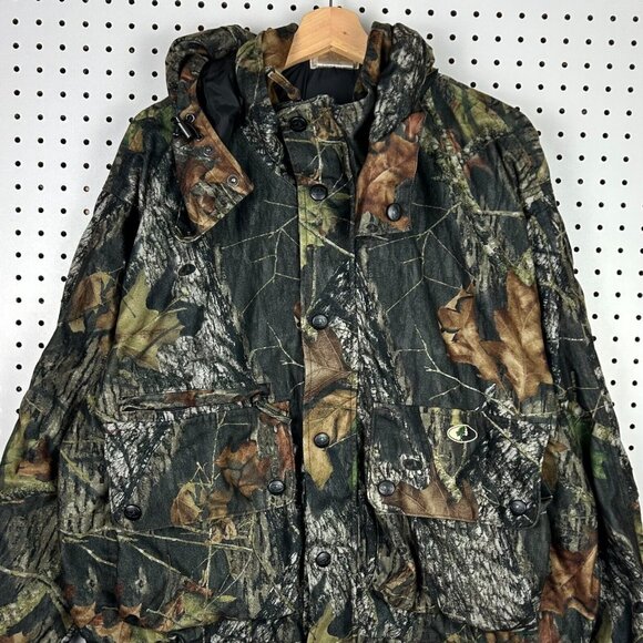 Mossy Oak Hunting Jacket‎ Sz XL Zip Button Break Up Shells Pockets Vintage Lined - Picture 1 of 9